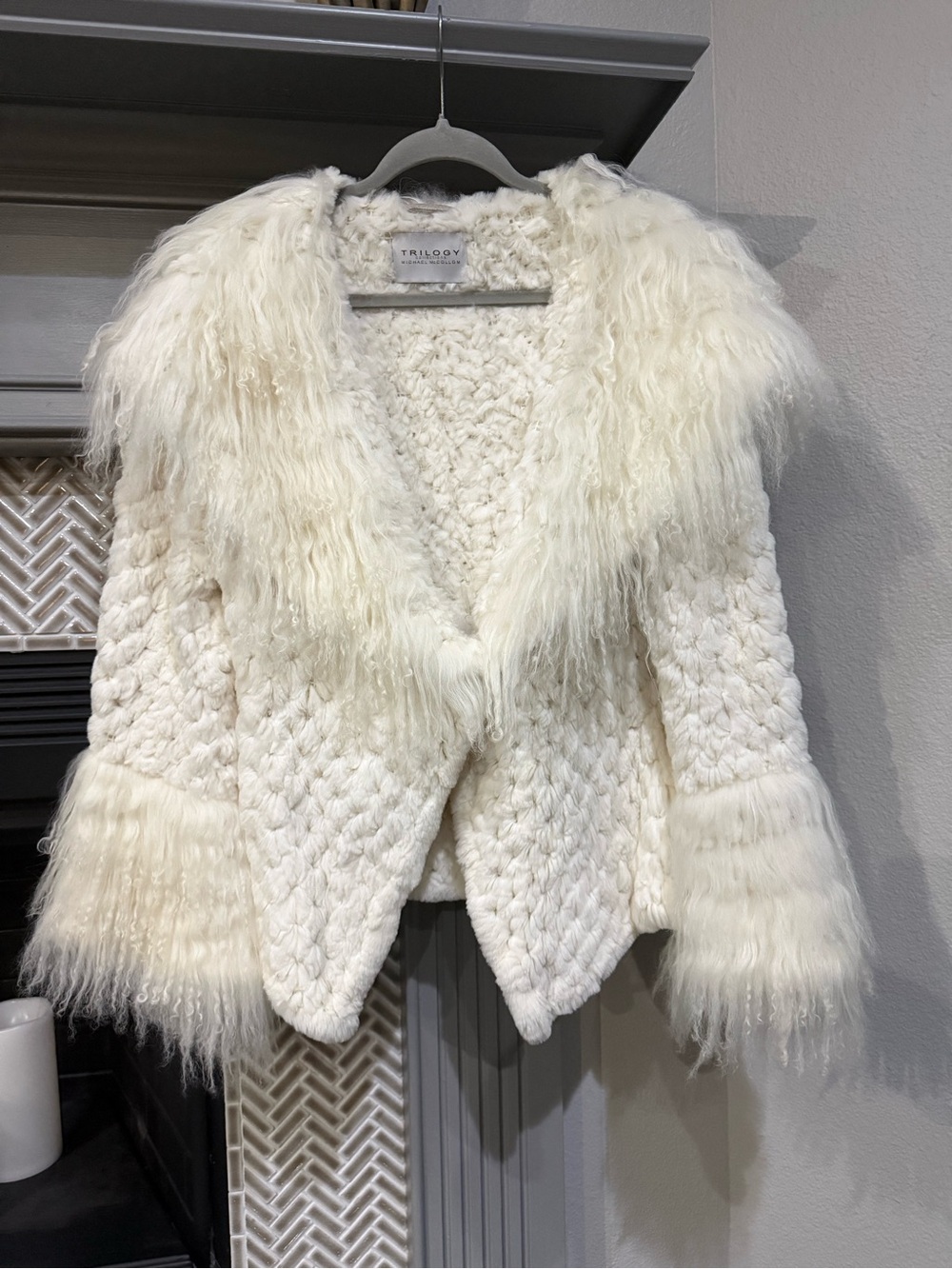 Trilogy - Ivory Genuine Rabbit/Lamb Fur Jacket